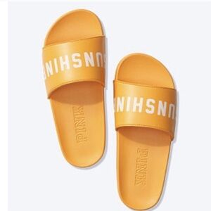 PINK Victoria's Secret Kids Yellow Sunshine Sandals